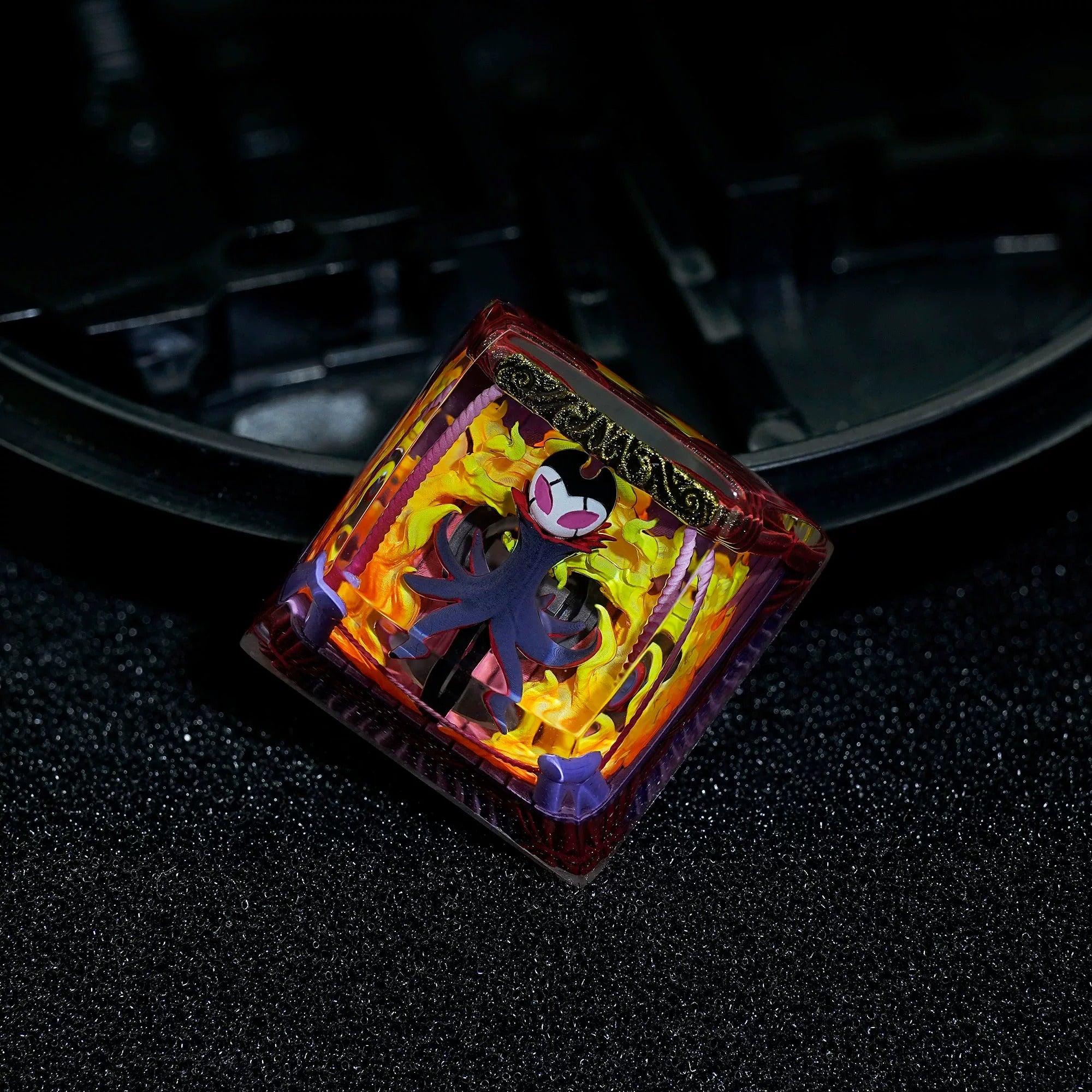 Hollow Knight, Grimm, Crystal Resin Personalized Keycaps, Anime Game Culture Creative Resin Keycaps, Mechanical Keyboard Art Decorative Keycaps