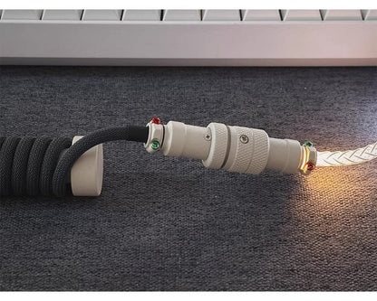 Three segment cold and warm light aviation plug, manually customized data cable, wild color matching magnetic shaft mechanical keyboard cable