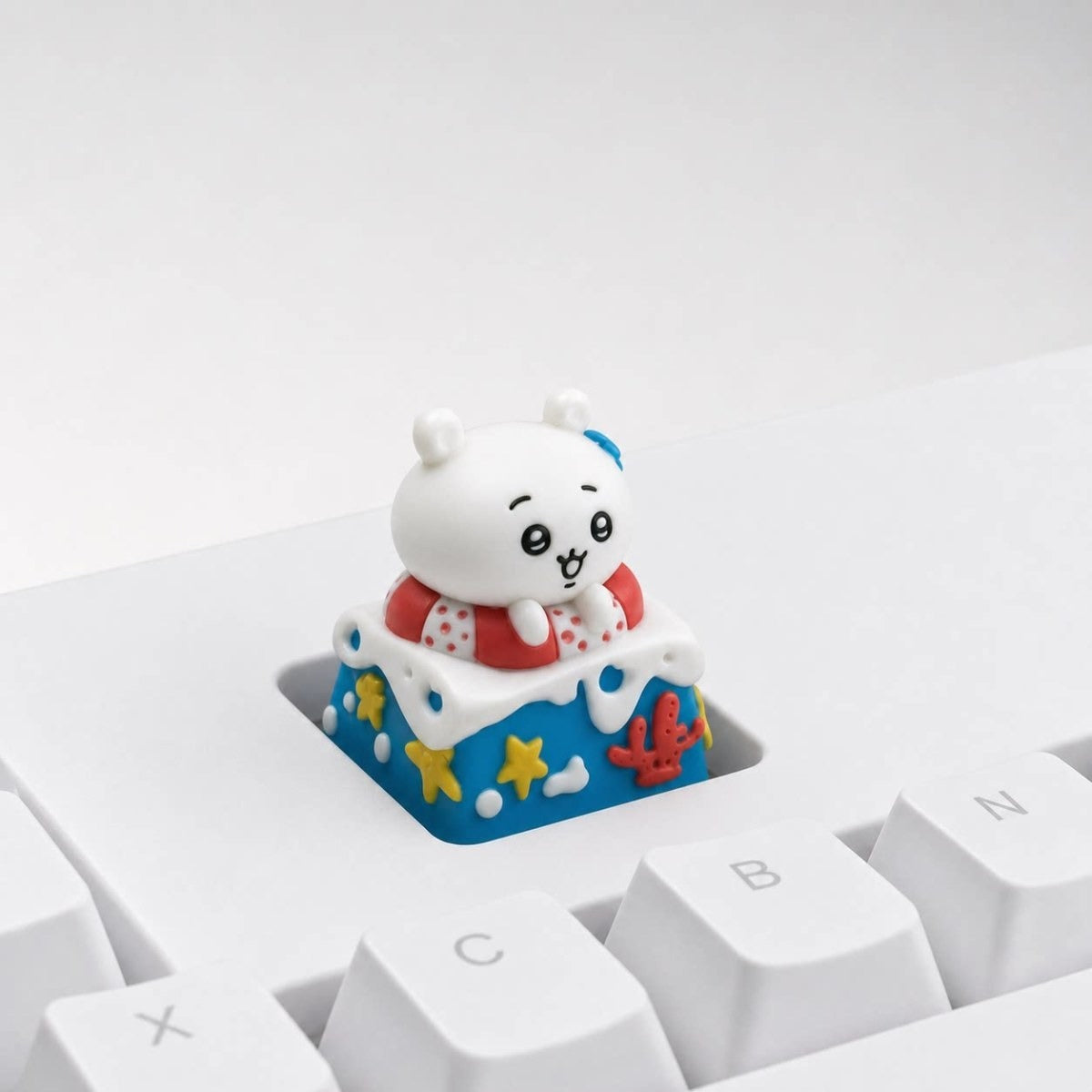 Chiikawa,multi-color resin molding, Handmade resin craftsman keycaps, mechanical keyboard decorative keycaps