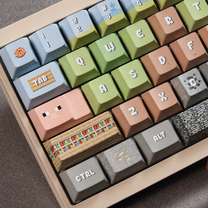 Minecraft pixel style design mechanical keyboard keycaps factory height