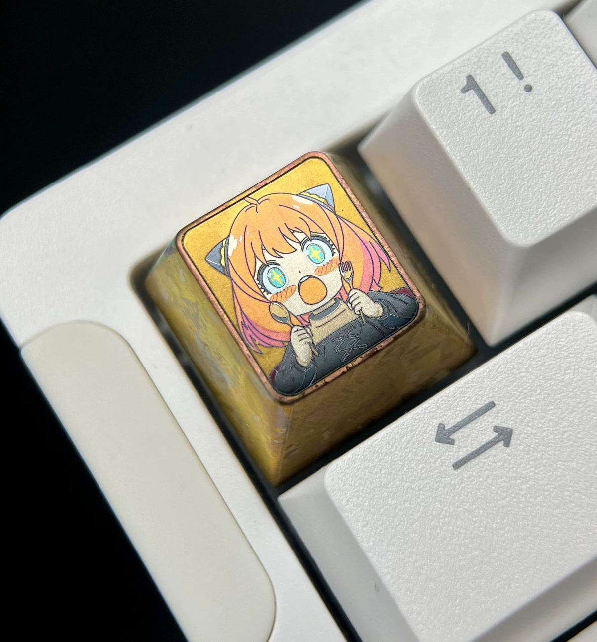 SPY x FAMILY, Anya Forger 4 styles 1 U titanium alloy personalized keycaps, anime and game cultural creative keycaps, mechanical keyboard decorative keycaps