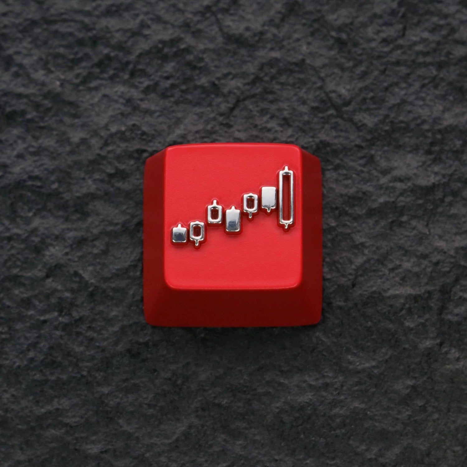 stock Candlestick Chart，Metal Logo Series Personalized Keycaps, Metal Keycaps, Mechanical Keyboard Decorative Keycaps