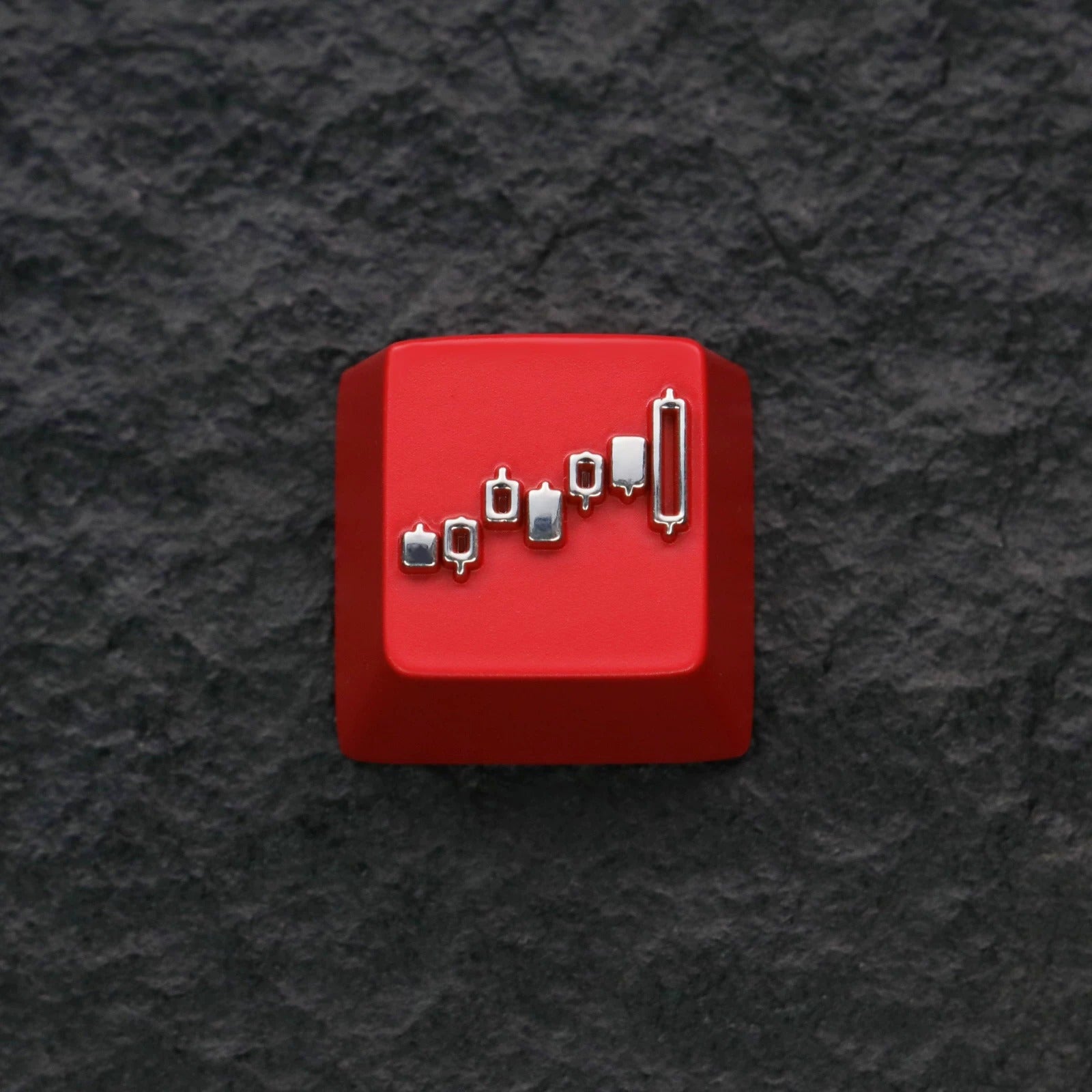 stock Candlestick Chart，Metal Logo Series Personalized Keycaps, Metal Keycaps, Mechanical Keyboard Decorative Keycaps
