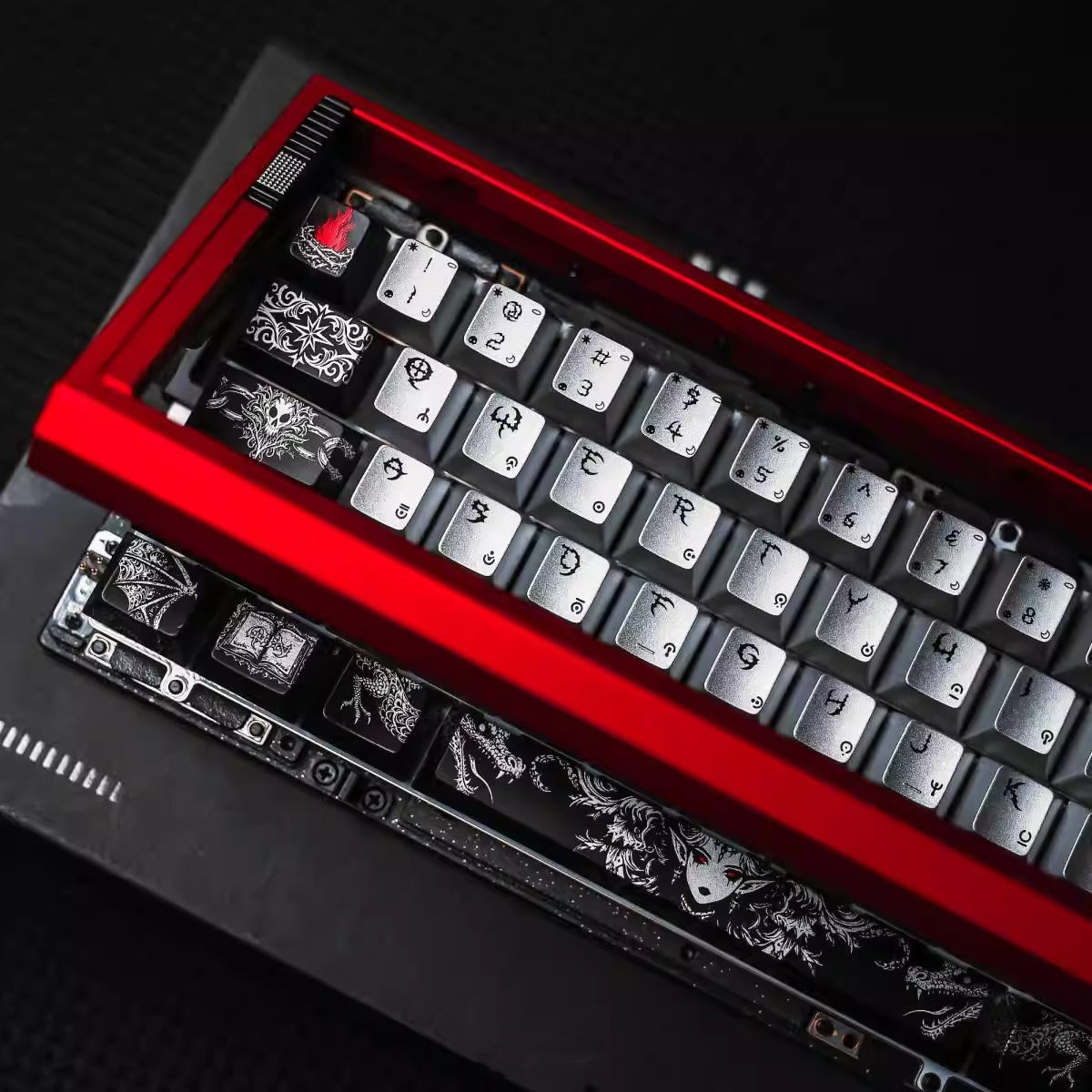 Fallen Angel Theme Design Keycap Metal Paint Pearl Paint Craftsmanship PBT Material Original Factory High Heat Sublimation Craftsmanship High Beauty Customization Personalized Keycap Set