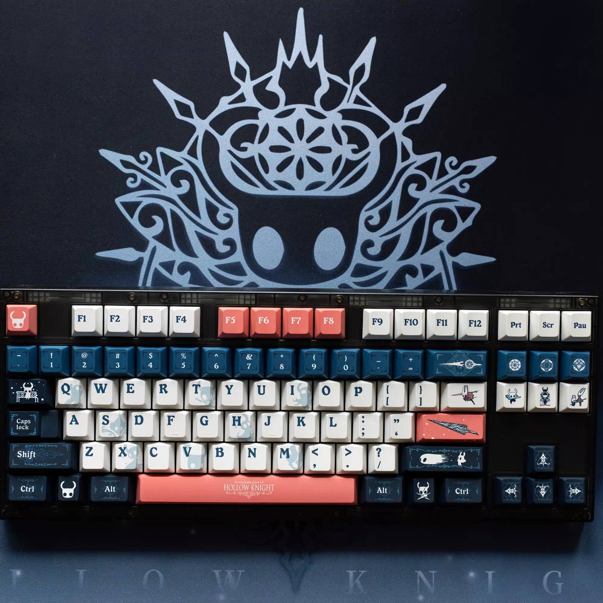The Hollow Knight theme, PBT material, sublimation， Personalized keycap set, original factory height mechanical keyboard decorative keycap set