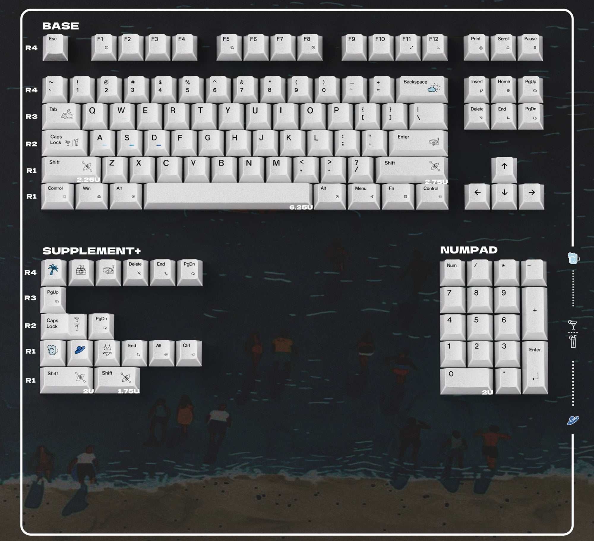 Black/White Holiday Pearl Paint Mechanical Keyboard Keycaps Minimalist Style Decorative Keycaps, PBT Heat Sublimation Original Factory Height, Personalized Keyboard Keycap Set
