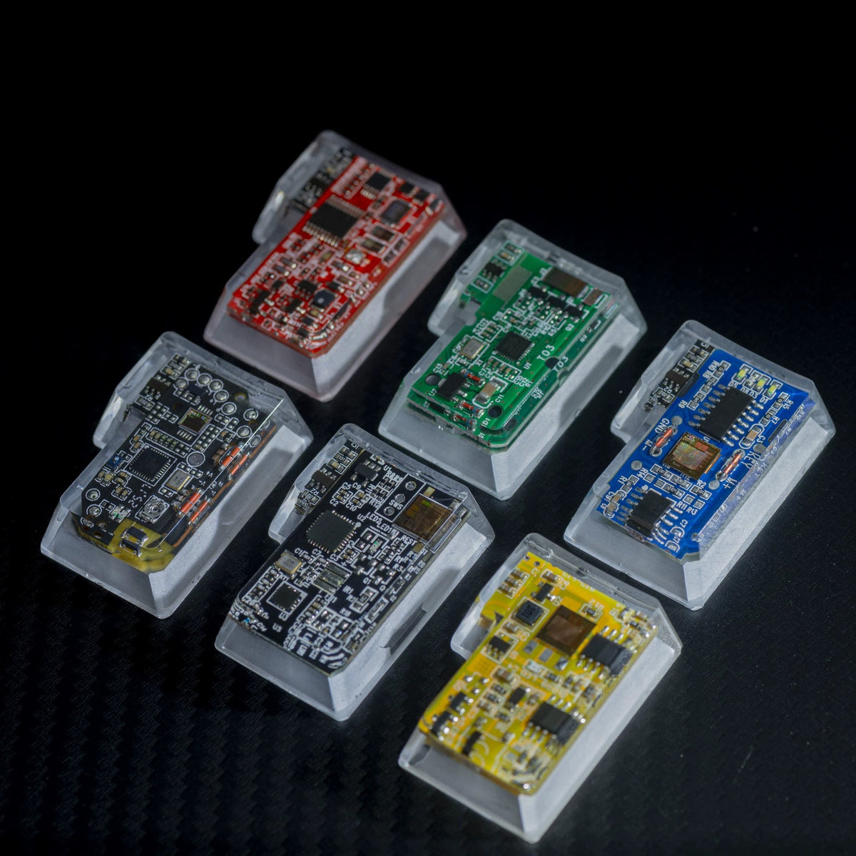 Circuit board design 7-character return, ISO return key, personalized keycaps Crystal drops of glue sealing circuit board decorative keycaps