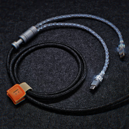 Customized manual data cable for mechanical keyboard, split into two e-sports aviation plug cables, dual 8K luminous data cables, magnetic axis mechanical keyboard