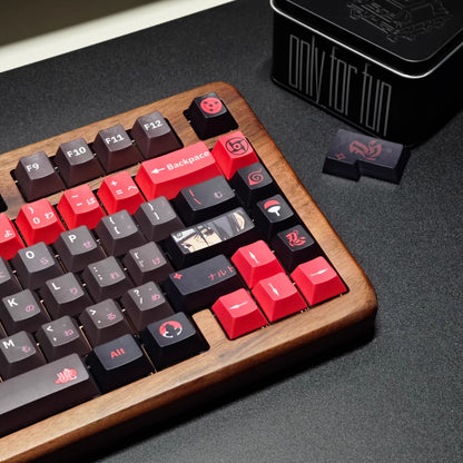 Naruto series, Akatsuki themed keycaps, Uchiha Itachi, Sharingan, PBT+PC material anime culture peripheral decoration keycap set