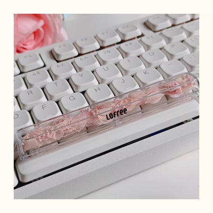 Natural Plant Specimen Eternal Flower Series, Lofree, 6.25U Crystal drops of glue Spacebar, Art Decorative Keycaps.