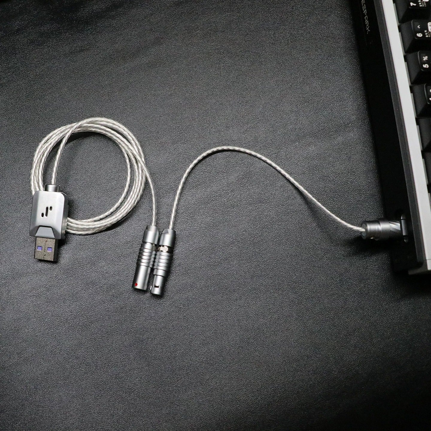 Fine silver flexible wire aviation plug wire, keyboard cable 8K keyboard custom data cable, Handmade data cable for mechanical keyboard, customized keyboard cable