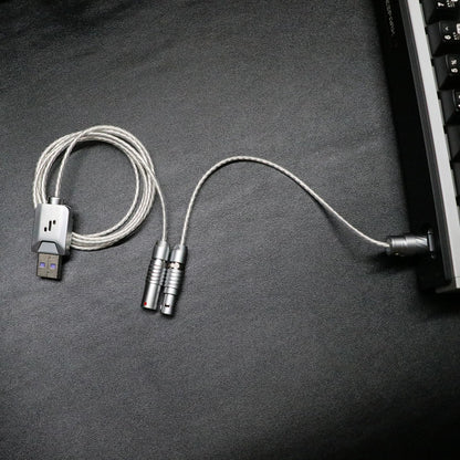 Fine silver flexible wire aviation plug wire, keyboard cable 8K keyboard custom data cable, Handmade data cable for mechanical keyboard, customized keyboard cable