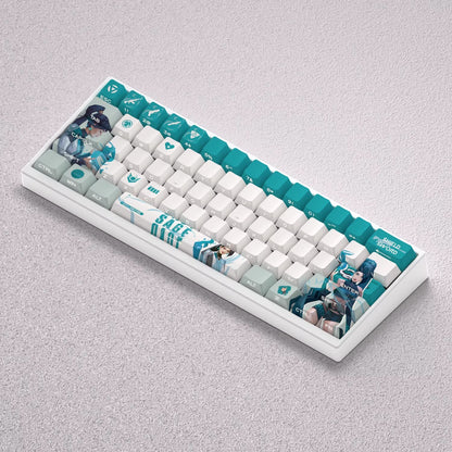 VALORANT series, Sage theme, original high PBT material compatible MX switch mechanical keyboard, anime game theme set keycaps, mechanical keyboard replacement keycap set
