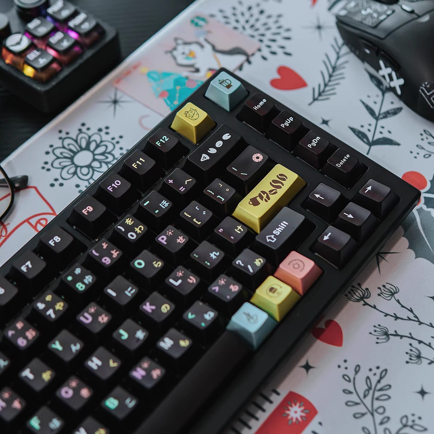 Afternoon Tea Series Keyboard Keycap Set, PBT Material Metallic Paint Texture, Mechanical Keyboard Decorative Keycap Set