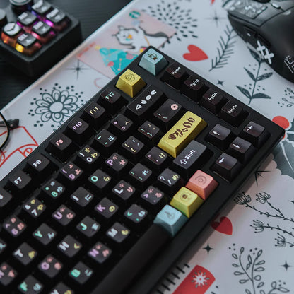 Afternoon Tea Series Keyboard Keycap Set, PBT Material Metallic Paint Texture, Mechanical Keyboard Decorative Keycap Set