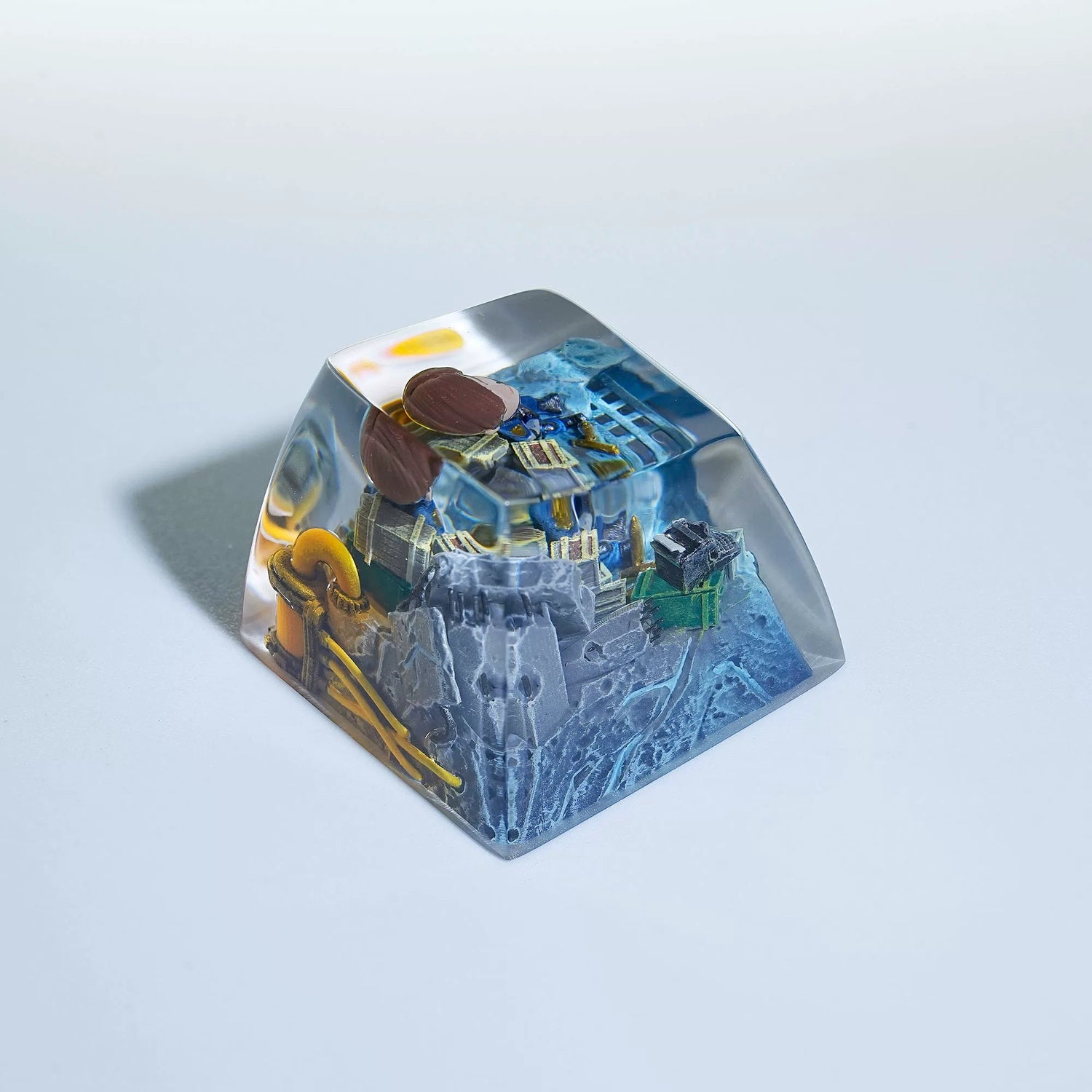 Resident Evil, Leon·Scott·Kennedy， Crystal resin personalized keycaps, anime and game cultural creative keycaps, mechanical keyboard artistic decorative keycaps