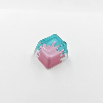 Splatoon theme, inkjet/graffiti, crystal resin personalized keycaps, game culture creative keycaps, Mechanical keyboard decorative keycaps