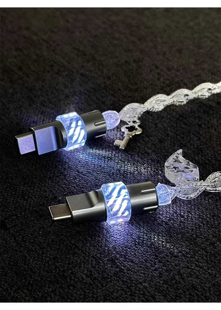 Independent induction magnetic switch light, one to two dual Type-C, 8k gaming cable, keyboard customization, manual data cable