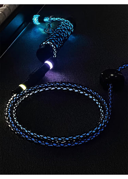Type-C socket induction magnetic control adjustable light color whole antenna illuminated keyboard aviation plug customized data cable Heichen mechanical keyboard manual data cable