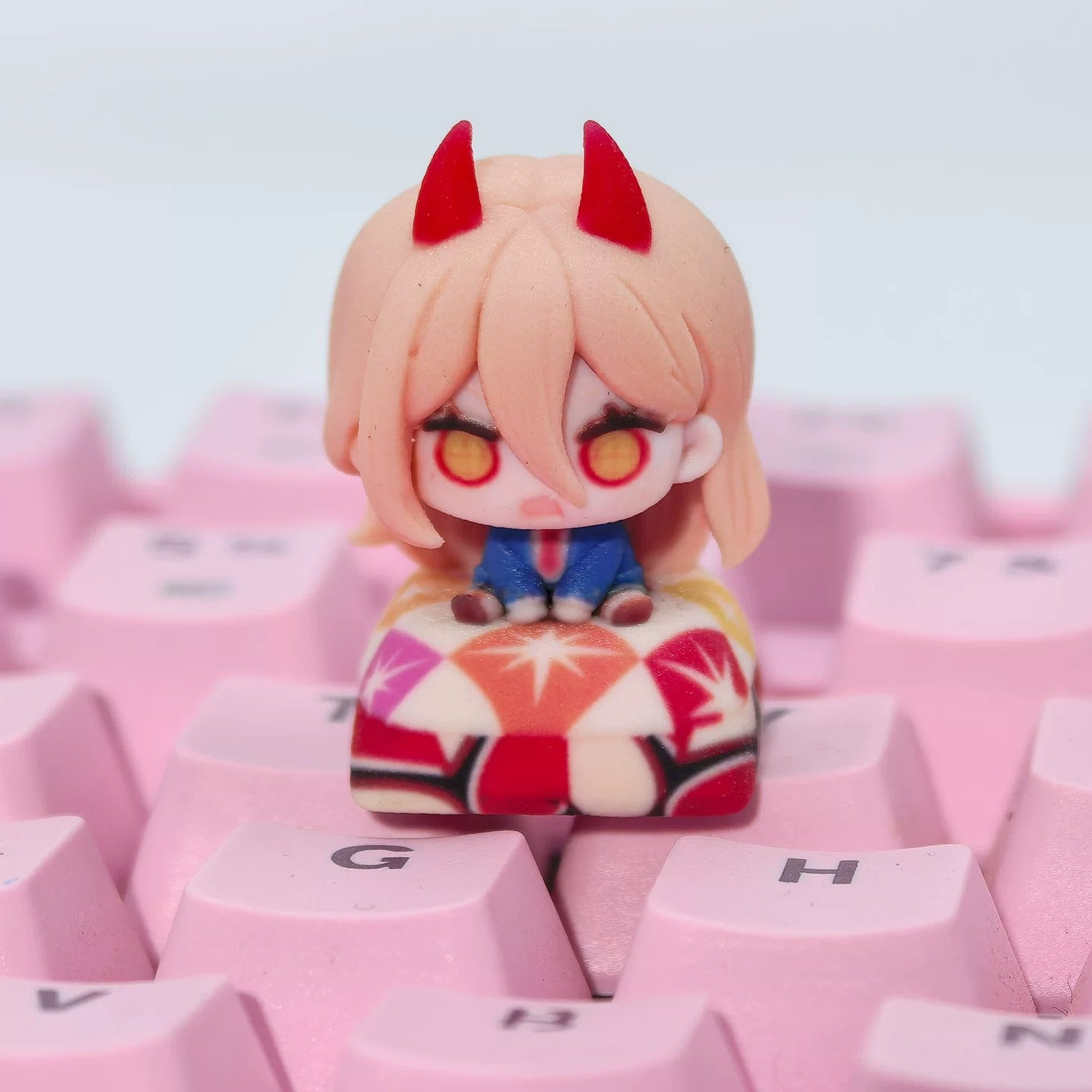 Chainsaw Man Theme Series, 3D Color Printed Resin Personalized Keycaps, Anime Game Cultural Creative Products Mechanical Keyboard Decorative Keycaps