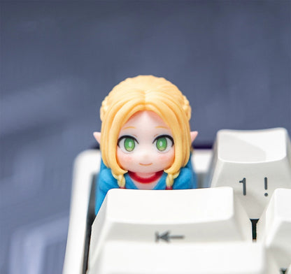 Delicious in Dungeon theme secondary creation, 3 D printing, not corroded or faded, three-dimensional modeling, anime, gaming, cultural creativity, personalized keycaps, mechanical keyboard decoration keycaps