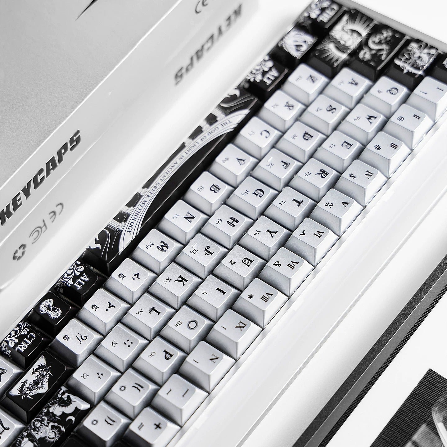 Apollo Sun God Theme theme design, custom set personalized keycap series，PBT material, Original factory height, compatible with 61/64/68/75/84/87/104 mechanical keyboard keycap set