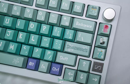 SpongeBob SquarePants, Squidward Quincy Tentacles themed personalized keycap set, PBT material factory height, creatively decorated keycaps