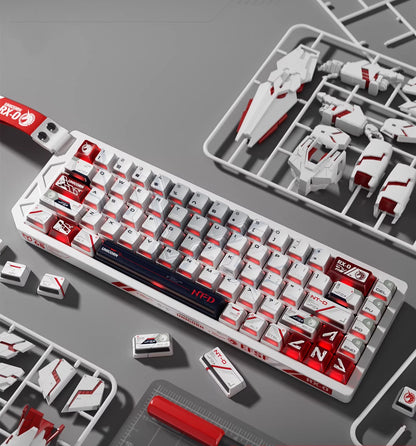 Gundam themed keycaps, RX-0，BANSHEE， 141 key+24 key PC, anime decoration keycap set