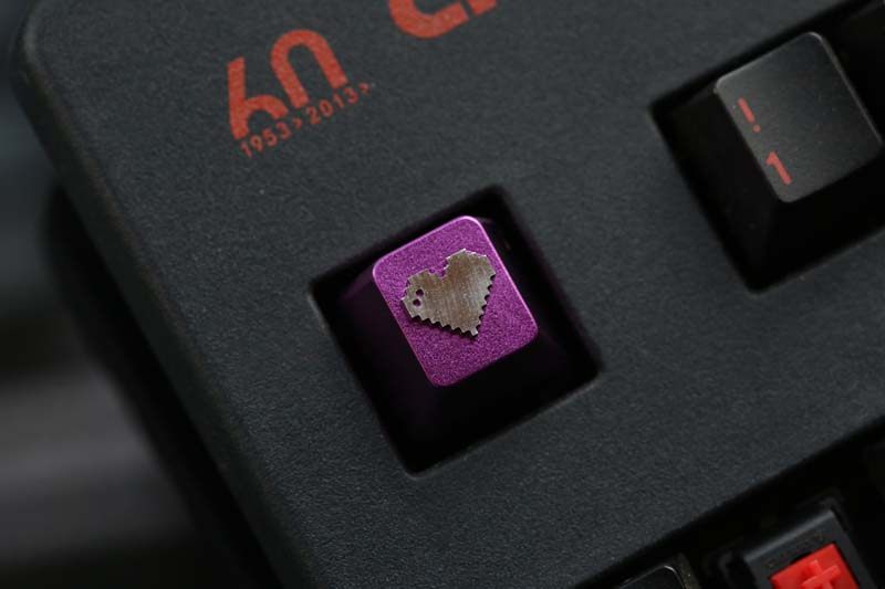 love ❤ Pixel style, metal CNC, aluminum alloy creative decorative keycaps