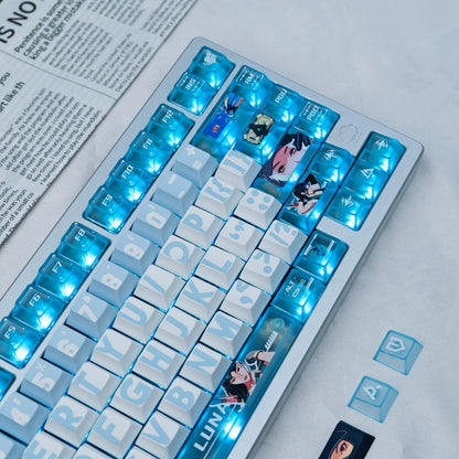 Delta Force themed design kit keycaps, custom set personalized keycap series，PBT+PC material, Original factory height, compatible with 61/64/68/75/84/87/104 mechanical keyboard keycap set