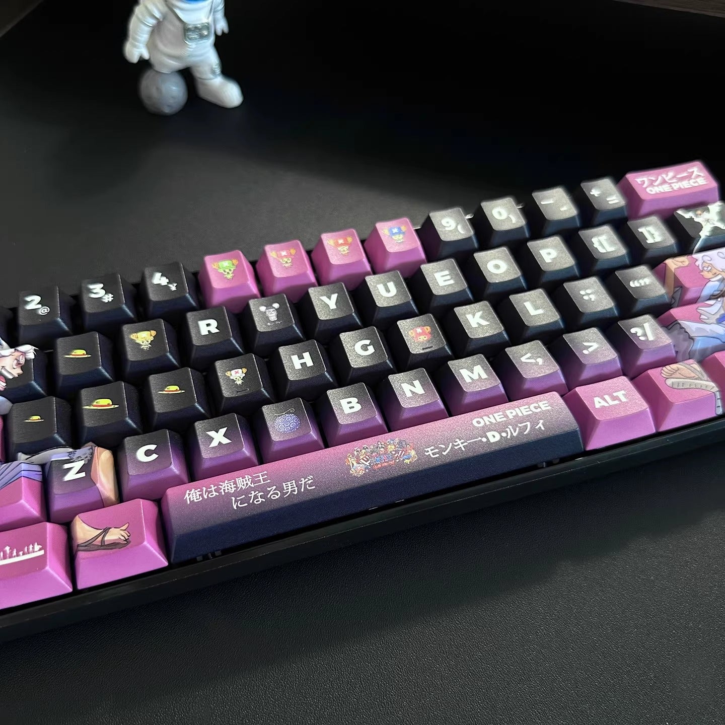 One Piece series keyboard keycap set, Nika Luffy theme, PBT material sublimation process, mechanical keyboard decoration keycap set