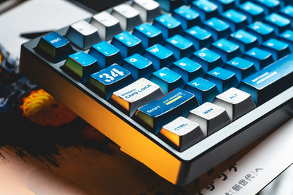 Pacific Rim, Gipsy Danger theme, metallic paint texture PBT material anime and game cultural and creative keycaps set, Compatible with 61/64/68/75/84/87/104 Key Mechanical Keyboard Keycap Set