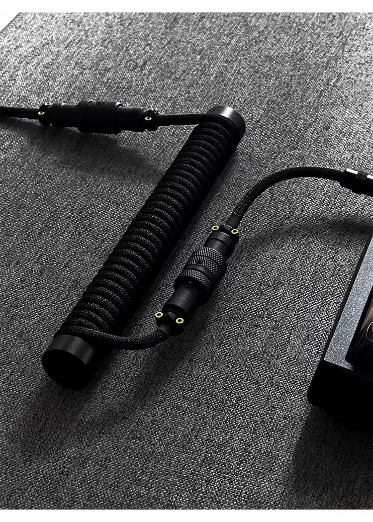 Hand customized three-stage illuminated aviation plug data cable, mechanical keyboard cable supporting magnetic axis keyboard
