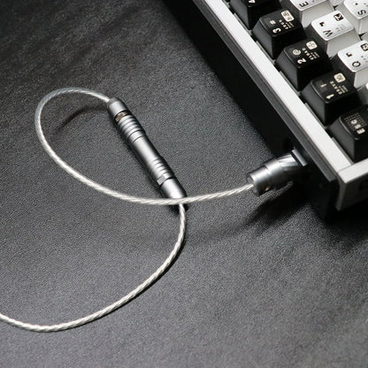 Fine silver flexible wire aviation plug wire, keyboard cable 8K keyboard custom data cable, Handmade data cable for mechanical keyboard, customized keyboard cable