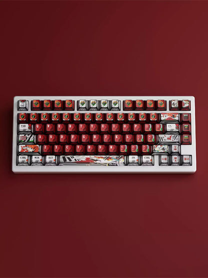 EVA series, EVANGELION-02 Production Model theme, PBT material, anime and game theme, cultural and creative custom decoration keycap set