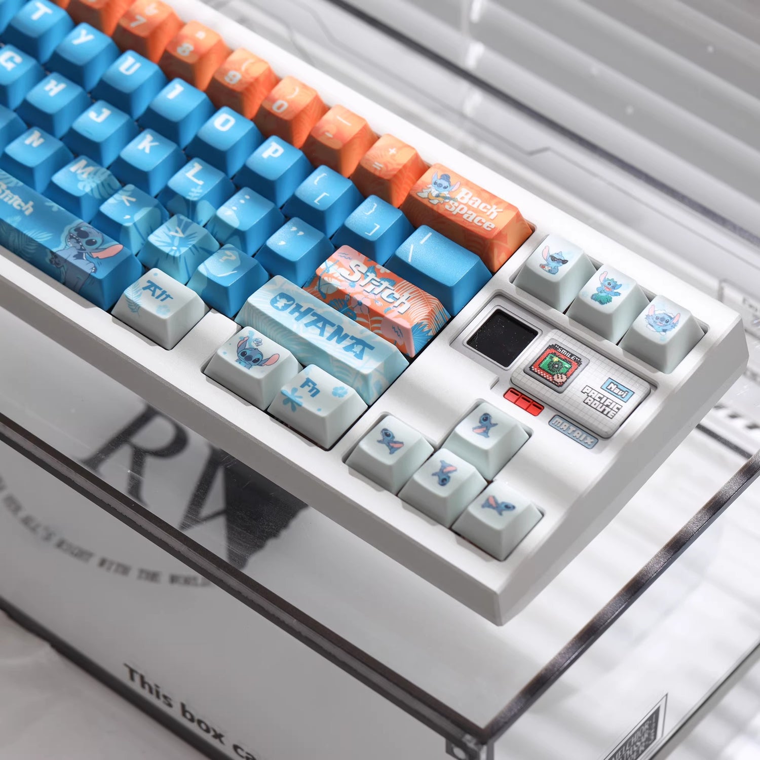 Lilo&amp;Stitch theme, Stitch PBT material, sublimation， Personalized keycap set, original factory height mechanical keyboard decorative keycap set