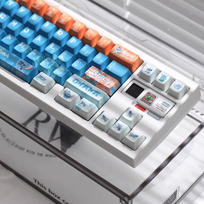 Lilo&amp;Stitch theme, Stitch PBT material, sublimation， Personalized keycap set, original factory height mechanical keyboard decorative keycap set