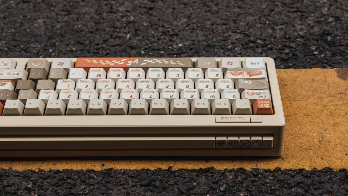 24 HEURES DU MANS Theme PBT Material, Chuangqi Racing, Car Rally Creative Keycaps, Mechanical Keyboard Replacement Keycap Set, suitable for 61/64/68/75/84/87/104 Key Mechanical Keyboard
