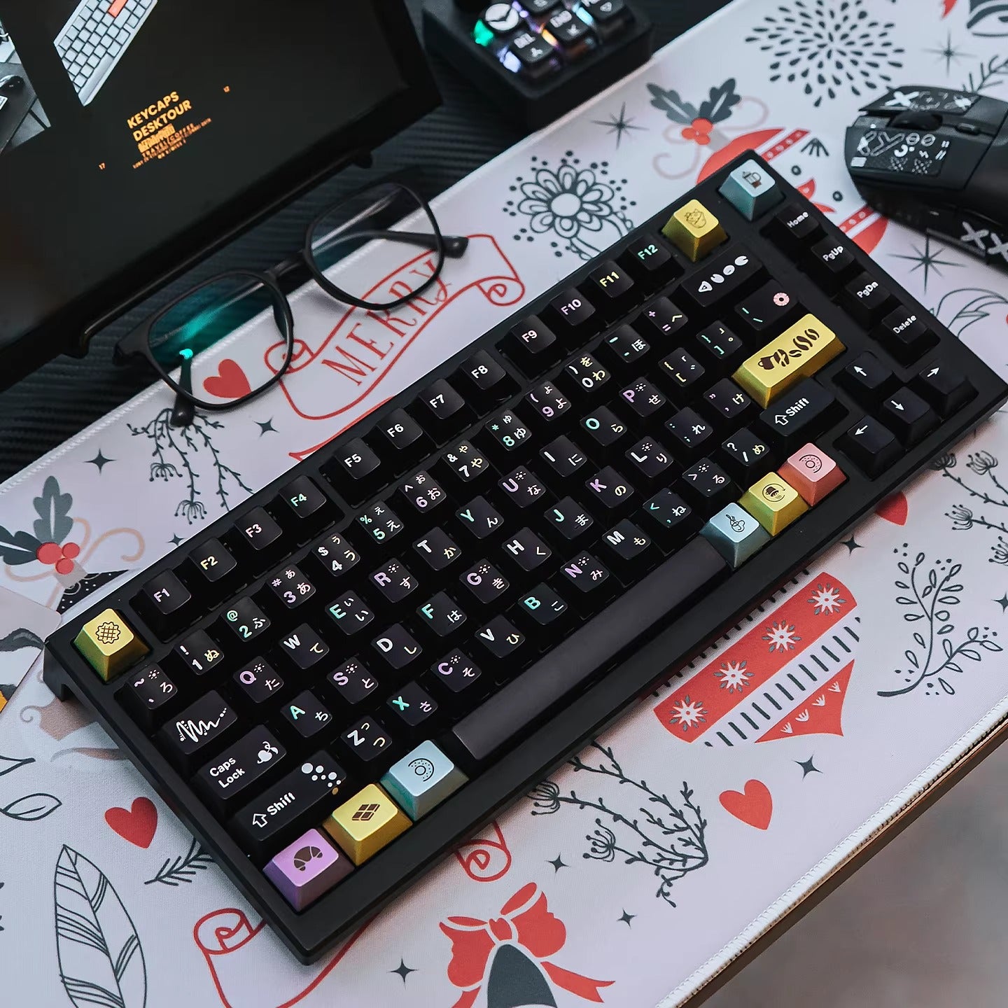 Afternoon Tea Series Keyboard Keycap Set, PBT Material Metallic Paint Texture, Mechanical Keyboard Decorative Keycap Set