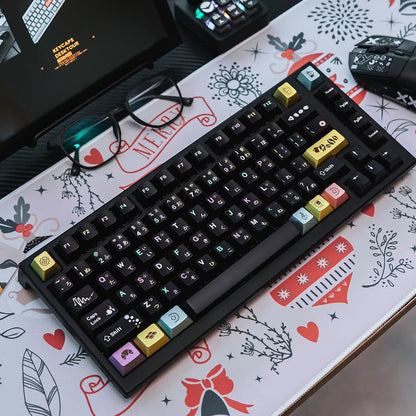 Afternoon Tea Series Keyboard Keycap Set, PBT Material Metallic Paint Texture, Mechanical Keyboard Decorative Keycap Set