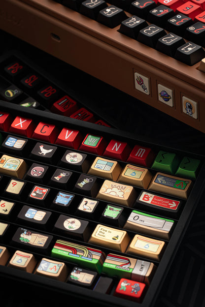 CS2 Stupid Bandit Theme Keycap Five sided Heat Sublimation Original Factory Height 144 Key Metallic Paint CS Theme Personalized Keycap, FPS Game Custom Set Keycap