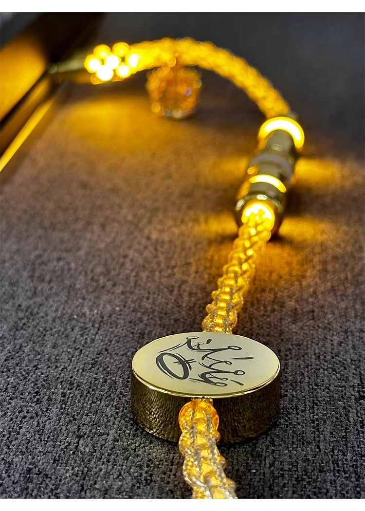 Single crystal copper overall luminous gold/warm light aviation plug customized mechanical keyboard manual data cable