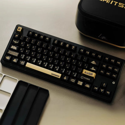 Mysterious Egypt, Metal Gloss PBT Material Personalized Keycap Set, Mechanical Keyboard Theme Design Decorative Keycap Set