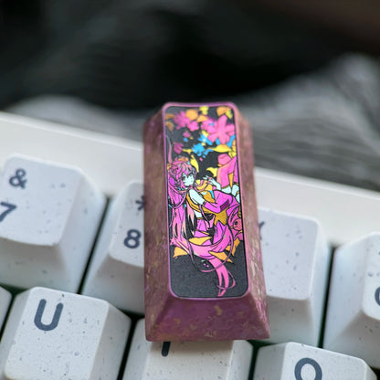 Mechanical keyboard 108% full-size keyboard, PAD keypad number area,+/Enter key, vertical 2U titanium alloy personalized key cap Collection, animation game cultural creative products, mechanical keyboard decorative key cap