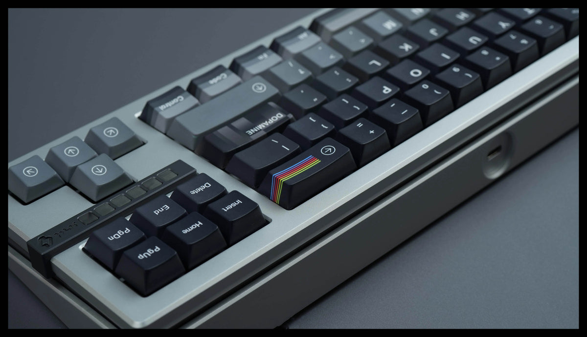 Dopamine themed PBT material creative keycap set, mechanical keyboard decorative keycaps, trendy and fashionable, creative peripherals, artistic keycaps, Compatible with 61/64/68/75/84/87/104 key mechanical keyboard keycap set