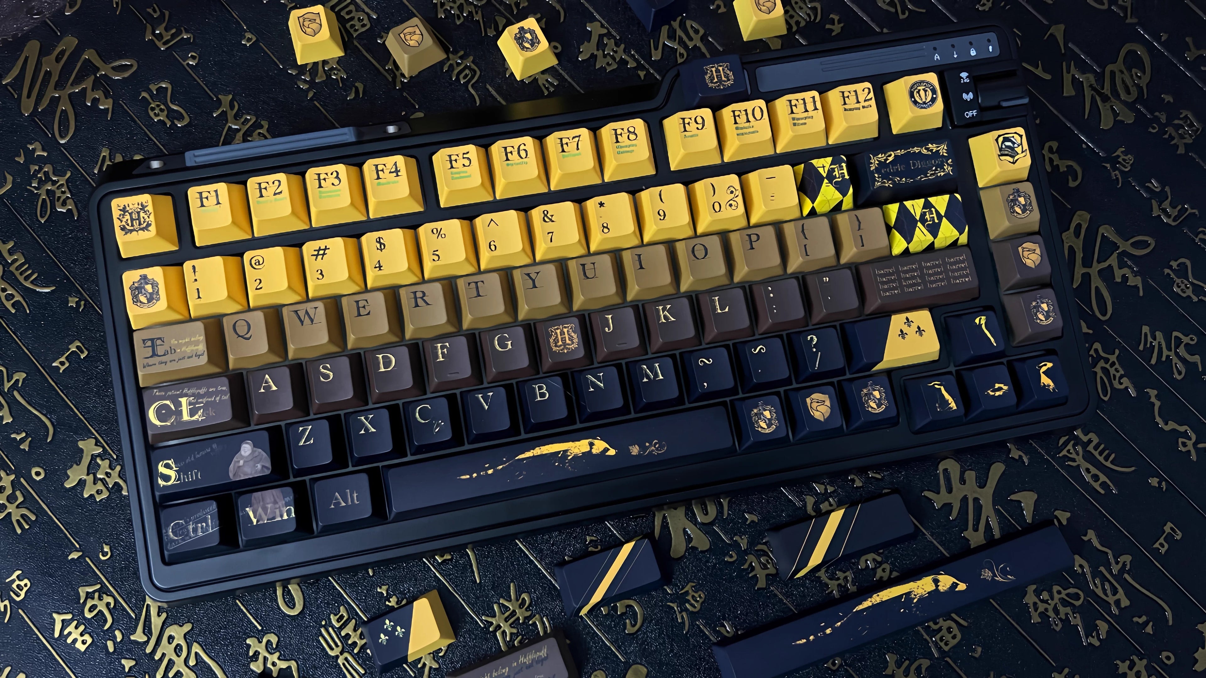 The Harry Potter themed series, PBT material, sublimation technology, animation cartoon decoration keycap set