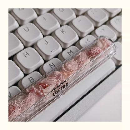 Natural Plant Specimen Eternal Flower Series, Lofree, 6.25U Crystal drops of glue Spacebar, Art Decorative Keycaps.