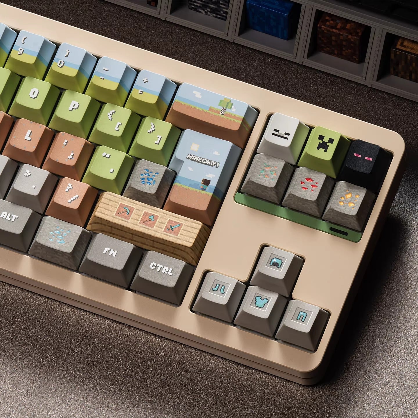 Minecraft pixel style design mechanical keyboard keycaps factory height