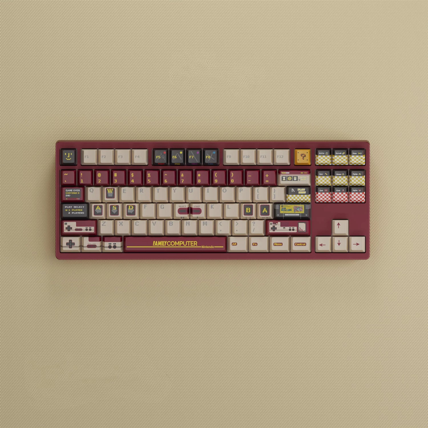 Childhood Memories Series, FC game console retro game console theme personalized keycap design, PBT material customized set keycap decoration keycap