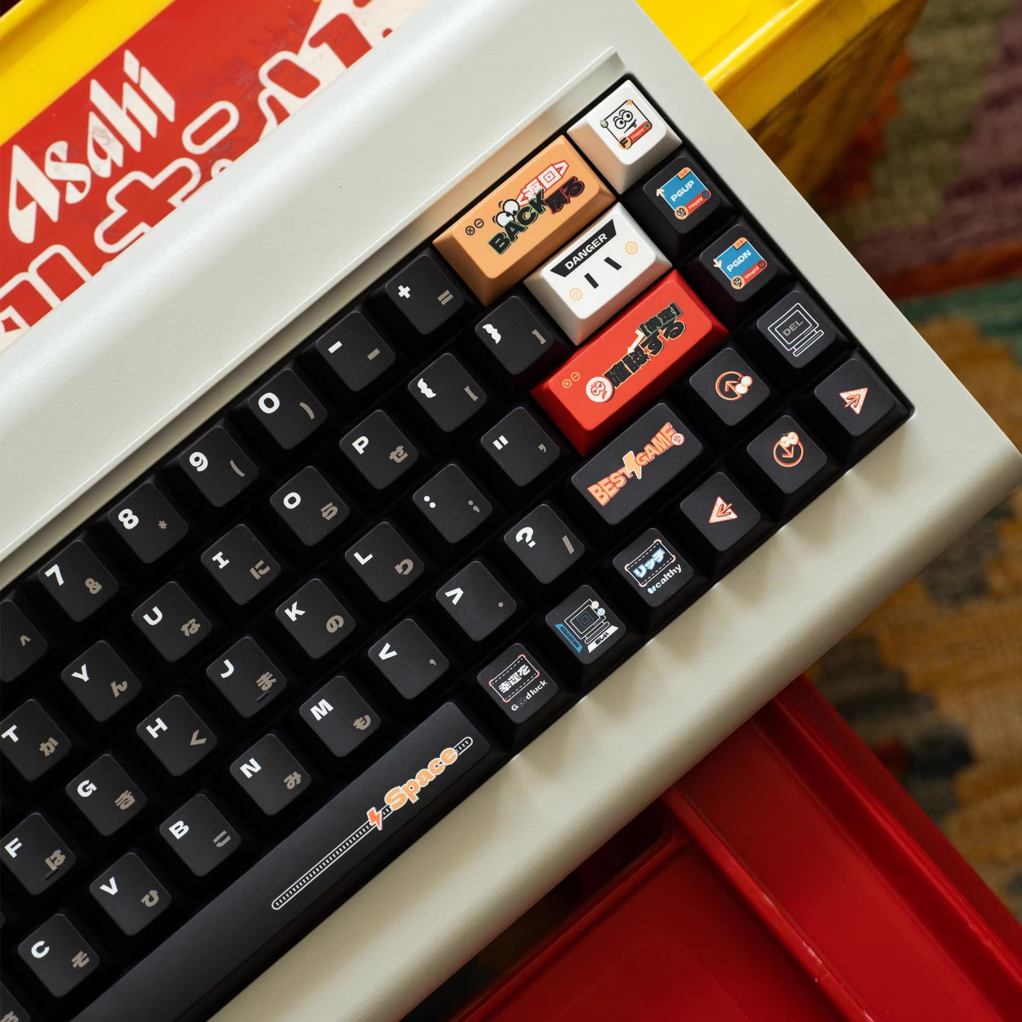 Emotional sticker theme -140 keys - original high PBT full five sided thermal sublimation mechanical keyboard customized set with personalized keycaps